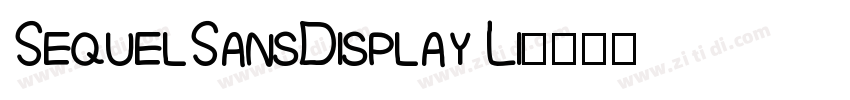 SequelSansDisplay Li字体转换